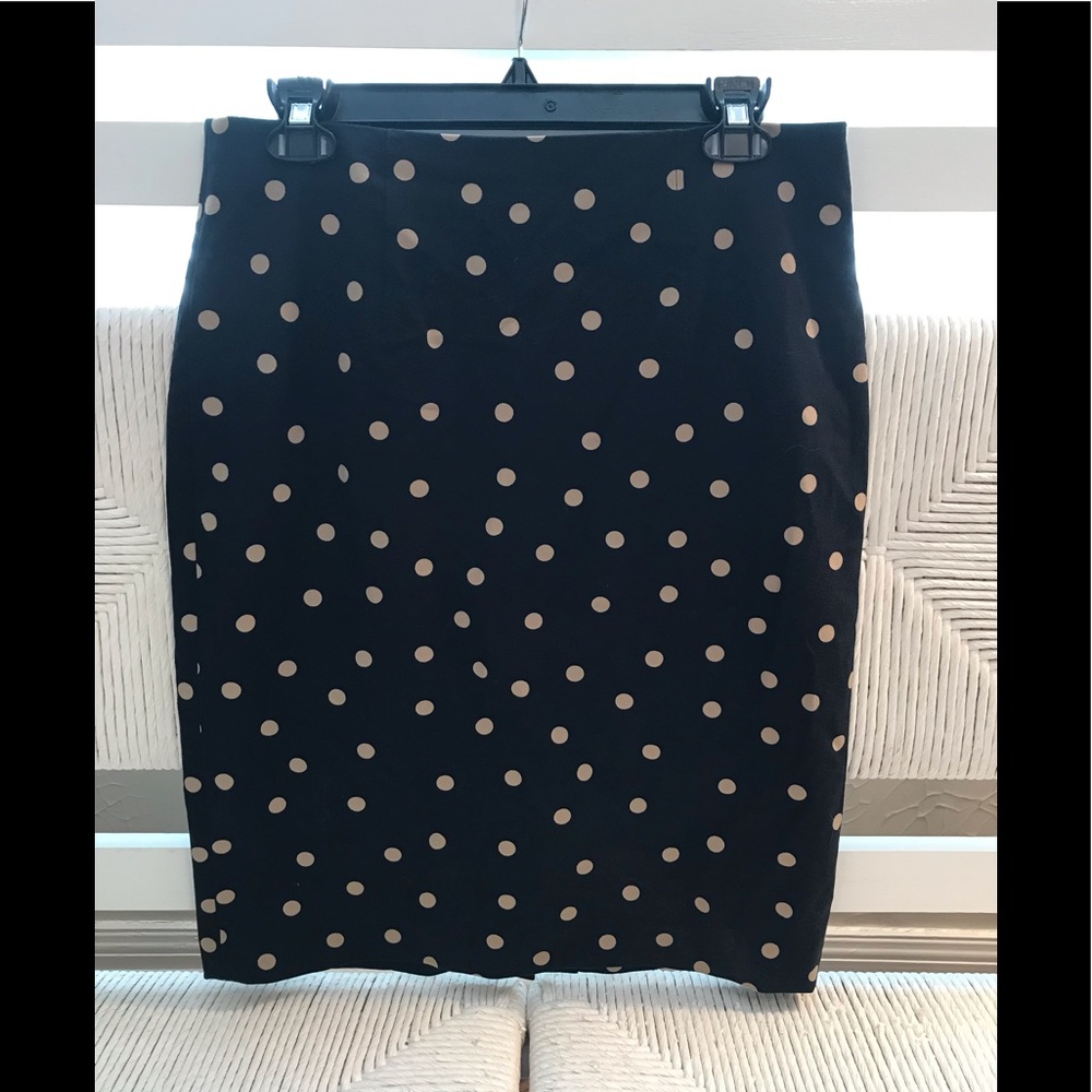 Ann Taylor Polka Dot Pencil Skirt